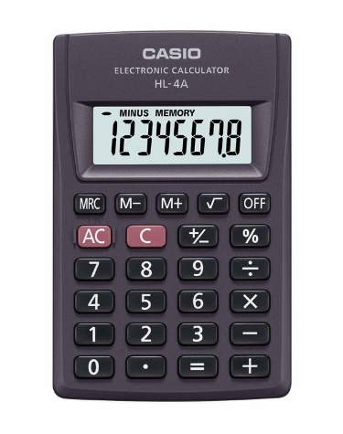 Picture of Casio HL820VA Black Pocket Calculator 8-Digit Display