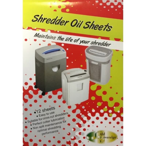 Picture of Gold Sovereign Shredder Oil Sheets Pack of 12