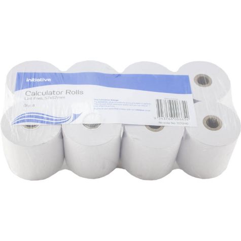 Picture of Initiative Lint-Free Calculator Rolls 57x57x11.5MM Pack of 8