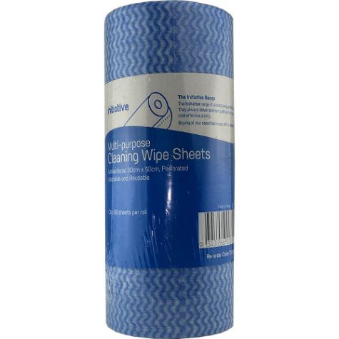 Picture of Initiative Blue Cleaning Wipes Roll of 90 Sheets