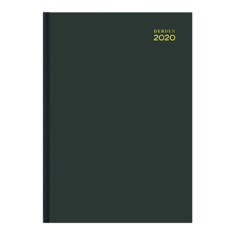 Picture of DIARY 2022 DEBDEN A4 KYOTO RECYCLED 3001 DAY TO PAGE 1/2HR BLACK