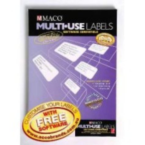 Picture of MACO MULTI-USE LABELS 33 PER SHEET PACK OF 100