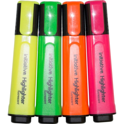 Picture of Initiative Assorted Highlighters Pack of 4