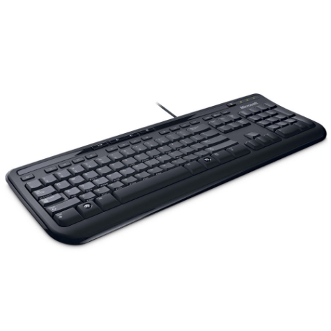 Picture of Microsoft Wired 600 Series USB Keyboard - Black