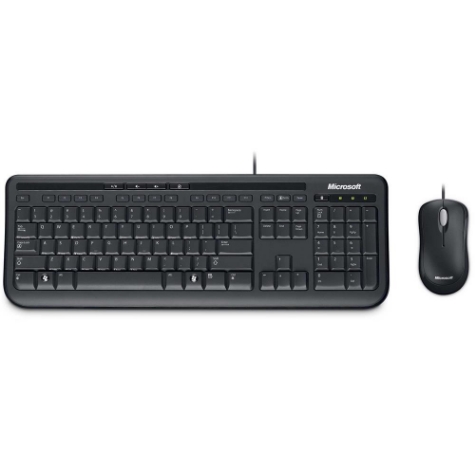Picture of Microsoft Wired Desktop 600 Series USB Mouse & Keyboard - Black