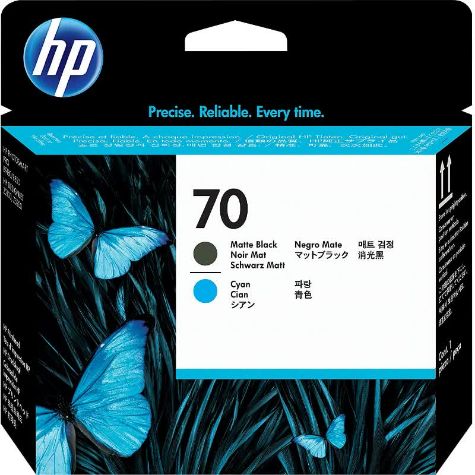 Picture of HP #70 Matte Black and Cyan Printhead