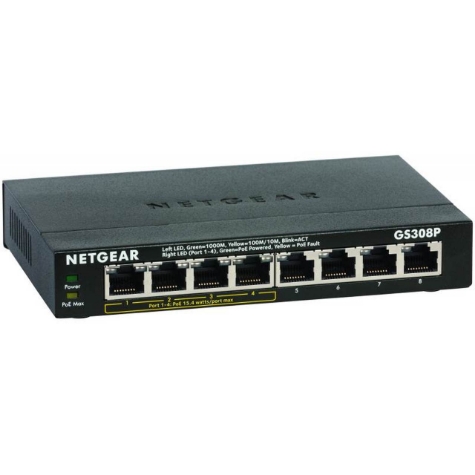 Picture of Netgear Soho 8-Port Gigabit Unmanaged Switch with 4-Port Poe