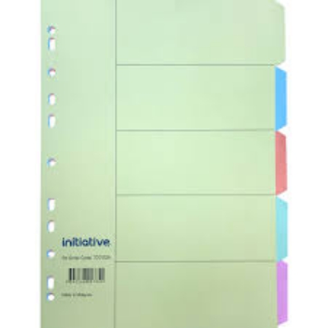 Picture of Initiative 5-Tab Dividers in Pastel Colours