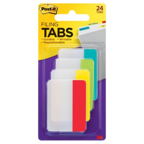 Picture of Post-It Durable 24-Tab Assorted Colours