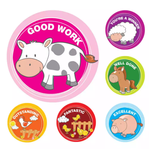Picture of AVERY 69604 MERIT STICKERS FARM ANIMALS PACK 96