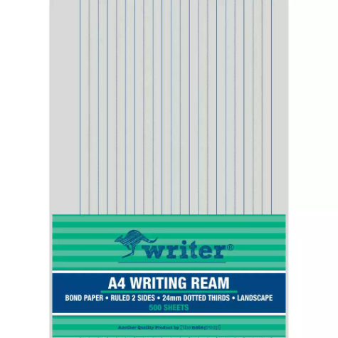 Picture of WRITER WRITING PAPER 24MM DOTTED THIRDS LANDSCAPE 500 SHEETS A4