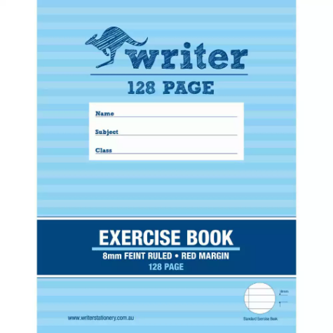 Picture of WRITER EXERCISE BOOK FEINT RULED 8MM 60GSM 128 PAGE 225 X 175MM