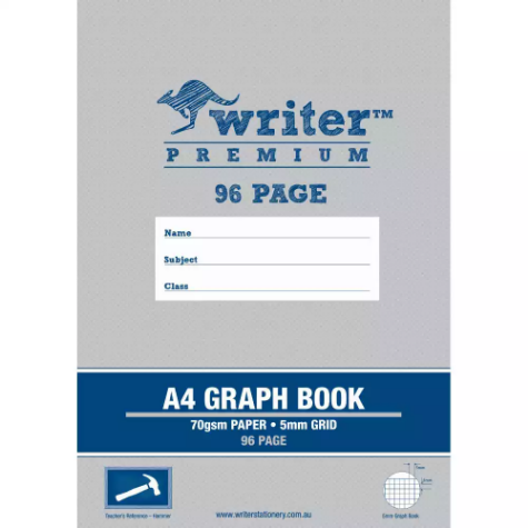 Picture of WRITER PREMIUM GRAPH BOOK 5MM 96 PAGE A4 HAMMER