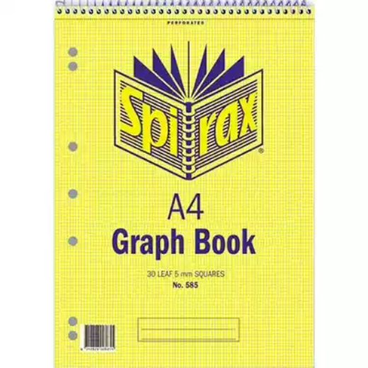 Picture of SPIRAX GRAPH BOOK TOP OPEN 5MM 60 PAGE A4