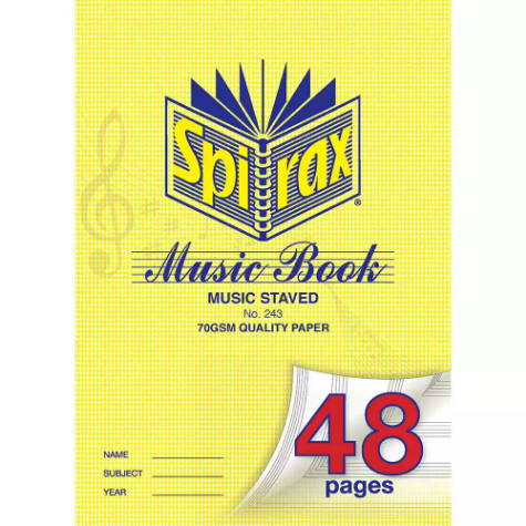 Picture of SPIRAX 243 MUSIC BOOK 48 PAGE A4