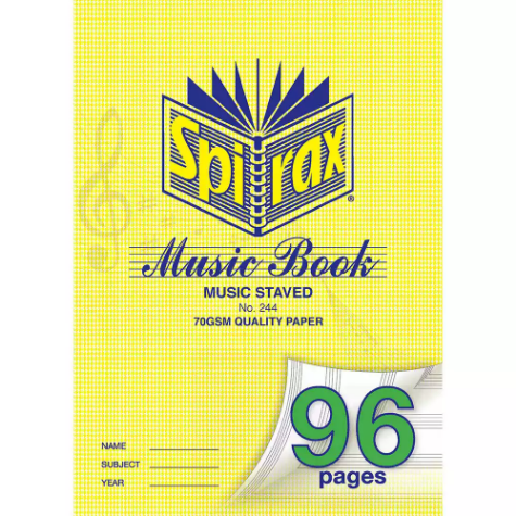 Picture of SPIRAX 244 MUSIC BOOK 96 PAGE A4