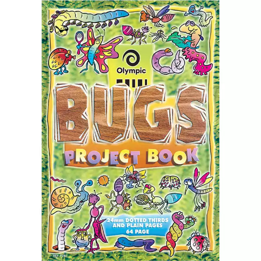 Picture of OLYMPIC P246 BUGS PROJECT BOOK 24MM DOTTED THIRDS 64 PAGE 55GSM 335 X 240MM