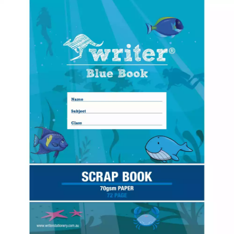 Picture of WRITER SCRAPBOOK 70GSM 72 PAGE 330 X 240MM BLUE