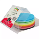 Picture of RAINBOW KINDER SHAPES PAPER CIRCLES DOUBLE SIDED 85GSM 120MM MATT ASSORTED PACK 500