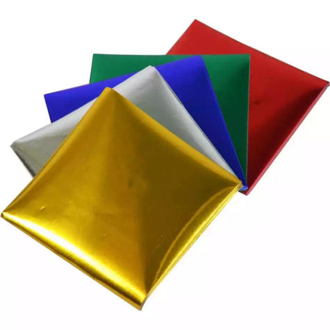 Picture of RAINBOW KINDER SHAPES FOIL SQUARE 85GSM 125MM ASSORTED PACK 100