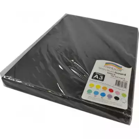 Picture of RAINBOW SPECTRUM BOARD 220GSM A3 BLACK PACK 100