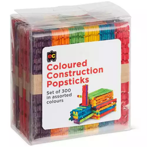 Picture of EDUCATIONAL COLOURS CONSTRUCTION POPSTICKS COLOURED PACK 300