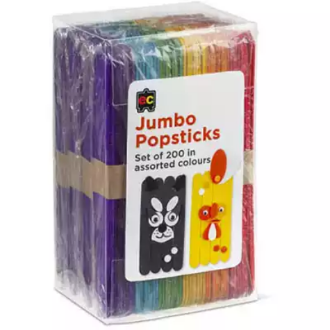 Picture of EDUCATIONAL COLOURS JUMBO POPSTICKS COLOURED PACK 200