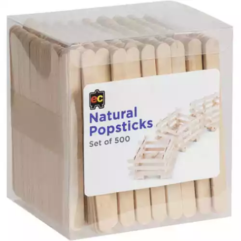 Picture of EDUCATIONAL COLOURS POPSTICKS NATURAL PACK 500