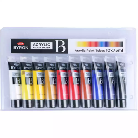 Picture of JASART BYRON ACRYLIC PAINT 75ML ASSORTED PACK 10