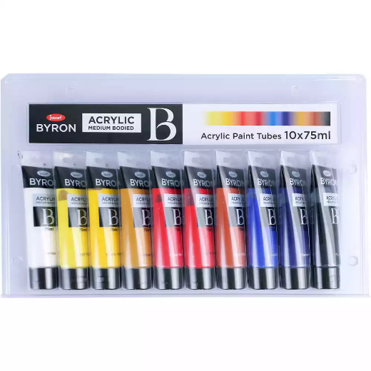 Picture of JASART BYRON ACRYLIC PAINT 75ML ASSORTED PACK 10