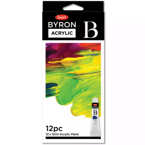 Picture of JASART BYRON ACRYLIC PAINT 12ML ASSORTED PACK 12