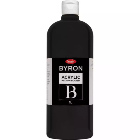 Picture of JASART BYRON ACRYLIC PAINT 1 LITRE BLACK