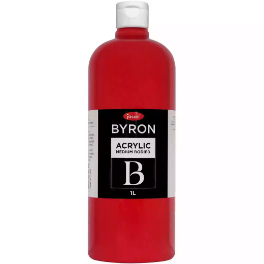 Picture of JASART BYRON ACRYLIC PAINT 1 LITRE COOL RED