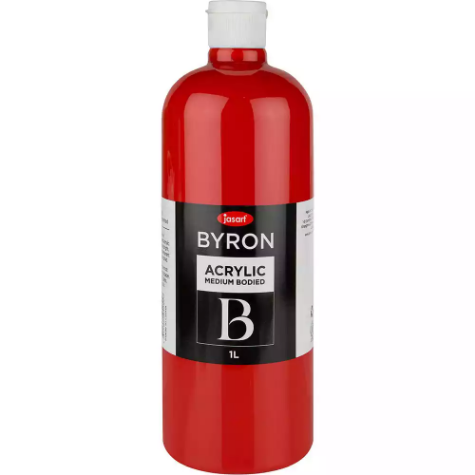 Picture of JASART BYRON ACRYLIC PAINT 1 LITRE WARM RED