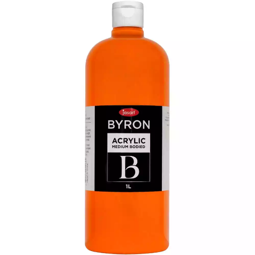 Picture of JASART BYRON ACRYLIC PAINT 1 LITRE ORANGE