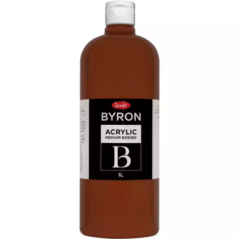 Picture of JASART BYRON ACRYLIC PAINT 1 LITRE BURNT SIENNA