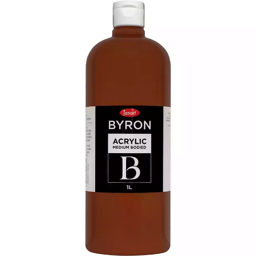 Picture of JASART BYRON ACRYLIC PAINT 1 LITRE BURNT SIENNA