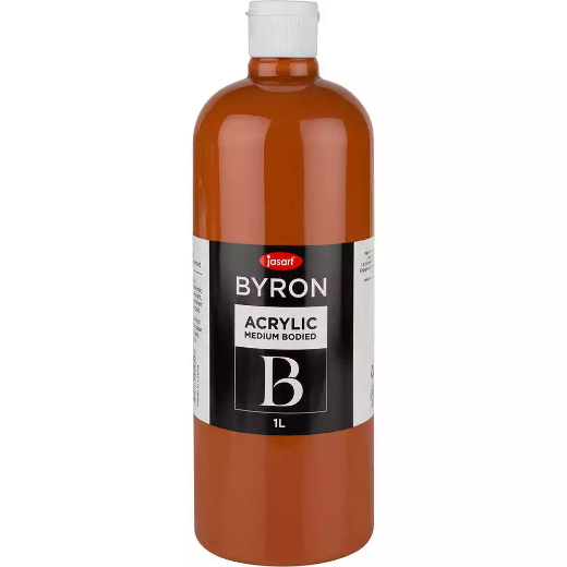 Picture of JASART BYRON ACRYLIC PAINT 1 LITRE RED OXIDE