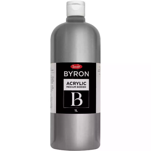 Picture of JASART BYRON ACRYLIC PAINT 1 LITRE SILVER