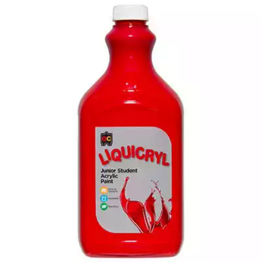 Picture of EDUCATIONAL COLOURS LIQUICRYL JUNIOR STUDENT PAINT 2 LITRE CRIMSON