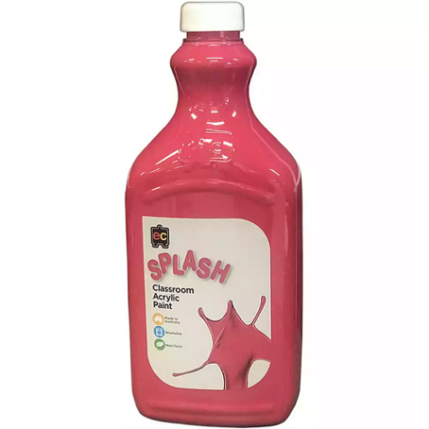 Picture of EDUCATIONAL COLOURS SPLASH CLASSROOM ACRYLIC PAINT 2 LITRE POPPY MAGENTA