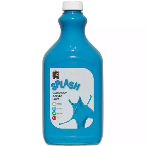 Picture of EDUCATIONAL COLOURS SPLASH CLASSROOM ACRYLIC PAINT 2 LITRE PEPPERMINT TURQUOISE