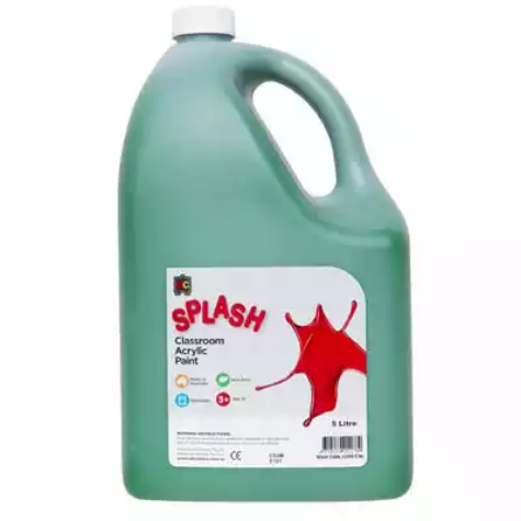 Picture of EDUCATIONAL COLOURS SPLASH CLASSROOM ACRYLIC PAINT 5 LITRE MARTIAN GREEN