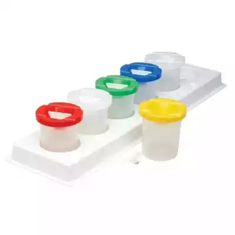 Picture of EDUCATIONAL COLOURS SAFETY PAINT POT AND STAND SET PLASTIC ASSORTED