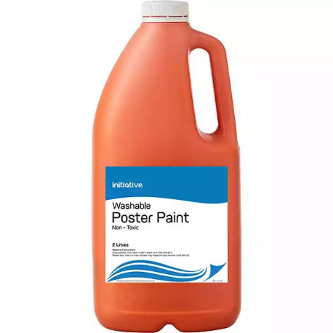 Picture of INITIATIVE WASHABLE POSTER PAINT 2 LITRE RED
