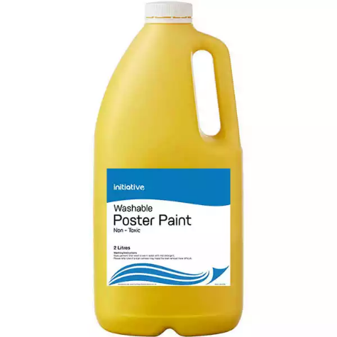 Picture of INITIATIVE WASHABLE POSTER PAINT 2 LITRE YELLOW