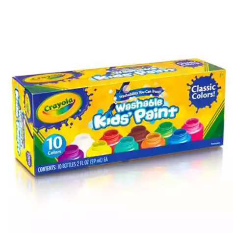Picture of CRAYOLA WASHABLE KIDS PAINTS 59ML CLASSIC ASSORTED PACK 10
