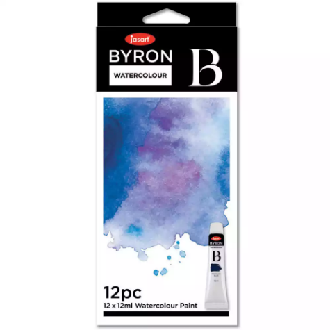 Picture of JASART BYRON WATERCOLOUR PAINT 12ML ASSORTED PACK 12