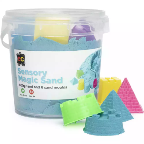 Picture of EDUCATIONAL COLOURS SENSORY MAGIC SAND 600G BLUE WITH MOULDS