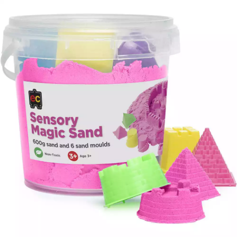 Picture of EDUCATIONAL COLOURS SENSORY MAGIC SAND 600G PINK WITH MOULDS